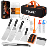 Yekale front packaging showing complete 17-piece griddle kit and benefits