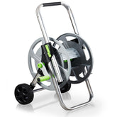 YESTAR front view of hose reel cart showing sturdy frame and storage benefit
