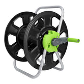 YESTAR metal hose reel front view showing compact storage benefit
