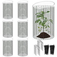 YEXEXINM front view of multiple assembled cages protecting seedlings, durable barrier