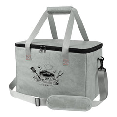 YGMkit front view showing bag shape and zipper, keeps meat warm