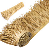 Yilloog palm thatch roll front view showing full length and natural look benefit