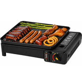 YINMANQ front view of portable stove in case showing compact protection and transport benefit