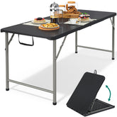YITAHOME front view of 6ft folding table showing stable surface and capacity
