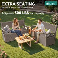 YITAHOME bench with cushions showing seating capacity and comfort