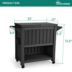 YITAHOME cooler resin wood-texture close-up durable weather-resistant finish