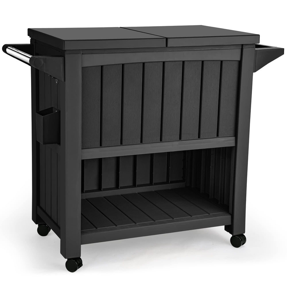 YITAHOME cooler front view showing tidy beverage station and easy access