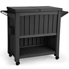 YITAHOME cooler front view showing tidy beverage station and easy access