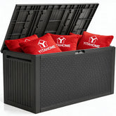YITAHOME front view showing full storage capacity and modern weave benefit