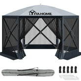 YITAHOME front view of canopy showing shelter and quick setup benefit