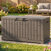 YITAHOME front view of deck box showing compact outdoor storage benefit