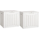 YITAHOME front view pair of deck boxes showing organized storage benefit