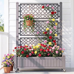 YITAHOME front view of raised planter for space-saving gardening