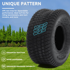 YITAMOTOR close-up of tread pattern highlighting reduced lawn damage benefit