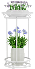 YIUKEA plant stand front view showing compact display and tidy organization