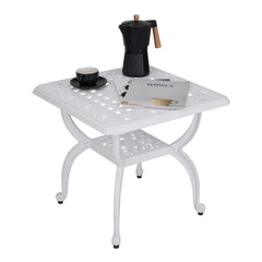 YKSY&YKSY front view of white side table shows elegant durability