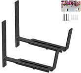 Y&M front view of mounted planter brackets showing sturdy support benefit