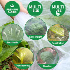 YNERHAI netting draped over raised vegetable bed protecting crops