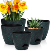 YNNICO front view green-speckle planter showing clean modern look and versatility
