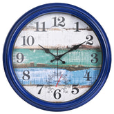 Yoiolclc front view of 16-inch coastal outdoor clock, easy time reading