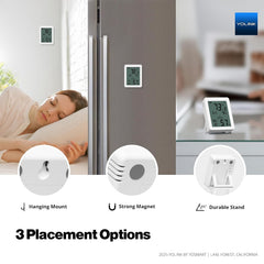 YoLink sensor side view with AA batteries indicating five-year battery life convenience