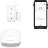 YoLink front view showing compact thermometer and clear display for easy monitoring