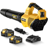 YOOVL front view of blower showing compact housing and nozzle, easy storage benefit