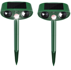 YOOYHHOME front view of two repellers showing compact weatherproof housing and sensors