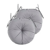 YOOZEKU front view of two grey round cushions showing shape and color benefit comfort