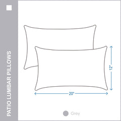 YOOZEKU pillow on bench for size comparison demonstrating 12×20 inch scale