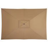 YOUGE OUTDOOR front view of rectangular coffee canopy showing full coverage benefit