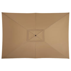 YOUGE OUTDOOR front view of rectangular coffee canopy showing full coverage benefit