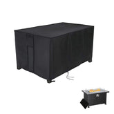 Youlvy front view of rectangular cover protecting fire pit, prevents weather damage