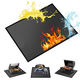 Youlvy front view of 36x30 grill mat showing full coverage and protection
