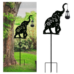 Yourongmao elephant stake front view showing elegant silhouette and garden charm