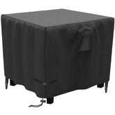 YOWDUTY front view of cover protecting square fire table, weather resistance benefit