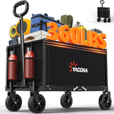Yozoia front view of open wagon shows sturdy frame and large cargo area benefit portability