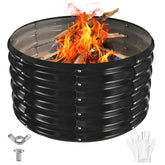 YSEJOMP front view of black fire ring showing durable containment benefit