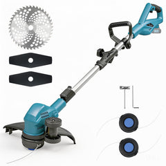 Yudara front view folded trimmer showing compact storage and portability