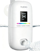 YUERO front packaging showing premium boxed bath jet, ready to gift