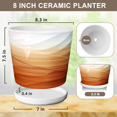 YUFDA close-up of ceramic glaze texture highlighting easy-clean benefit
