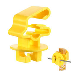 Yukibefo front pack of 200 T-post insulators showing bulk supply benefit