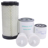 YUXSOUQ front packaging showing full 5-piece filter kit and organized contents benefit