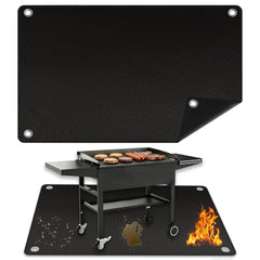 YVVZHOU PANN front view of full 65x45 inch mat protecting deck