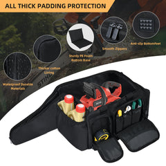 YXIRENE side pocket holding oil and tools for quick access and tidy storage