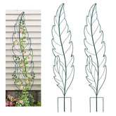 YY-Ladybug front view of green leaf trellis showing decorative support and height