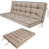 Zacammy khaki front view cushion showing clean seating and neutral appeal