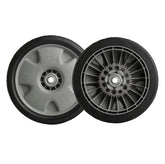 ZALANA front view of replacement rear wheel showing tire and hub for reliable traction