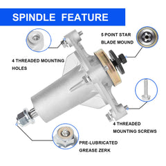 ZALANA spindle grease fitting closeup for easy maintenance and extended life