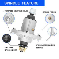 ZALANA spindle installed on mower deck demonstrating proper fit and reliable rotation